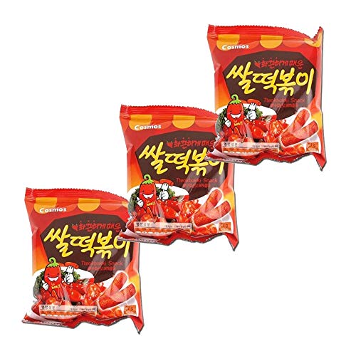 Cosmos Hot Rice Tteokbokki Snack (57g) - 3 Packs