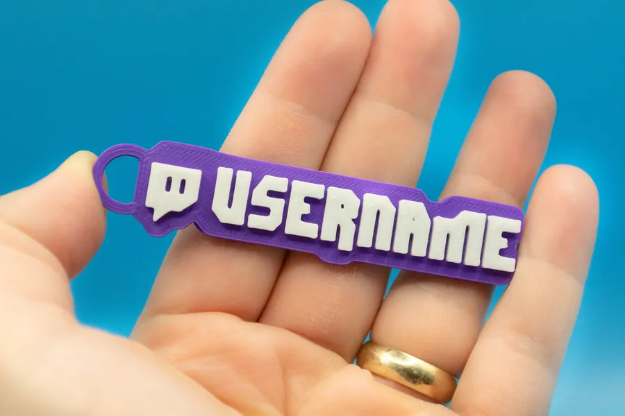 Personalized Twitch Keychain