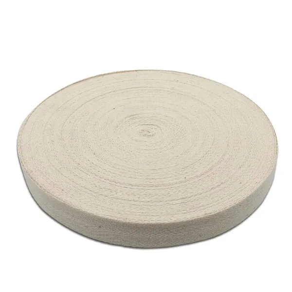 Katoenen tape 25 mm vlaggenband rol visgraat tape natuurlijk wit voor schort naaien dressmaking ambacht