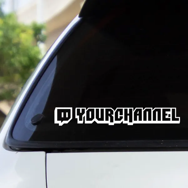 Custom Twitch Channel Name Sticker, Twitch Username Car Stickers and Decals, Gamertag, Waterproof