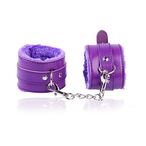Furry Cosplay Handcuffs with Adjustable Buckle - Purple / Foot