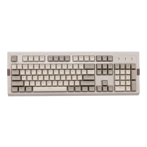 FIRSTBLOOD ONLY GAME. AK510 Retro Mechanical Gaming Keyboard - PBT SP Spherical Keycaps - Classic Grey-White Matching - RGB Backlight - Brown Switches - Brown Switch
