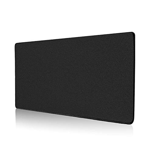 ALOANES Large Gaming Mouse Pad with Non-Slip Rubber Base,Stitched Edge,Desk mat for Laptop,Computer & PC, Wristing Pad for Gamer,Office & Home,Classic Black XL 11.81''x31.50''x0.12'' - 11.81''x31.50''x0.12'' - Black