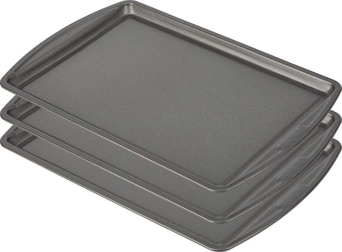 Goodcook Nonstick Steel 3-Piece Cookie Sheet Set