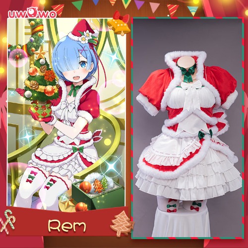 【In Stock】Uwowo Game Re:Zero Lost in Memories Rem Christmas Ver. Cosplay Costume - XL