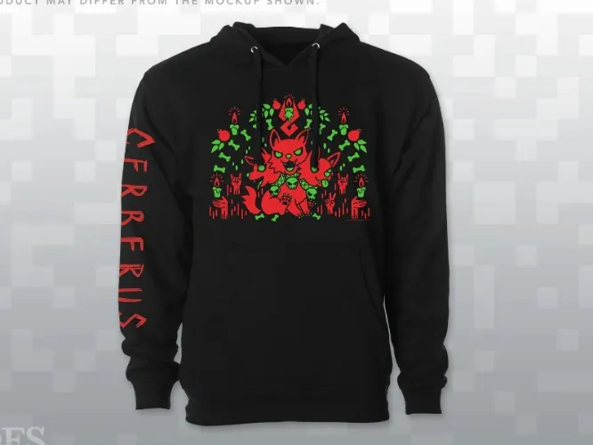 Three-Headed Good Boy Hoodie | Unisex L / Black