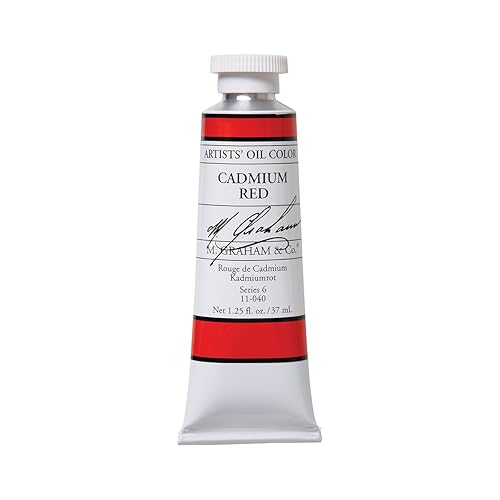 M. Graham 1-1/4-Ounce Tube Oil Paint, Cadmium Red - Cadmium Red