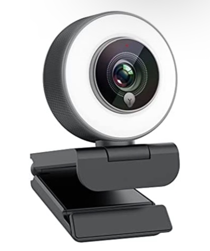 Angetube Streaming 1080P HD Webcam Built in Adjustable Ring Light and Mic. Advanced autofocus AF Web Camera for Google Meet Xbox Gamer Facebook YouTube Streamer