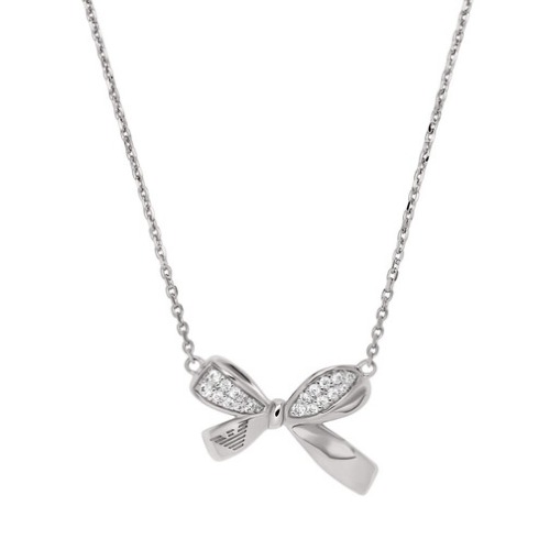 Emporio Armani Sterling Silver Pendant Necklace Silver | Kurze Halskette | fashionette