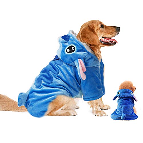 Dog Costume, Gimilife Dog Hoodie, Dog Halloween Costume Pet Xmas Pajamas Outfit, Pet Coat Cartoon Costumes for Small Medium Large Dogs and Cats for Halloween Christmas and Winter - S - S ( 7-15 LB | 17.32"Chest Girth )