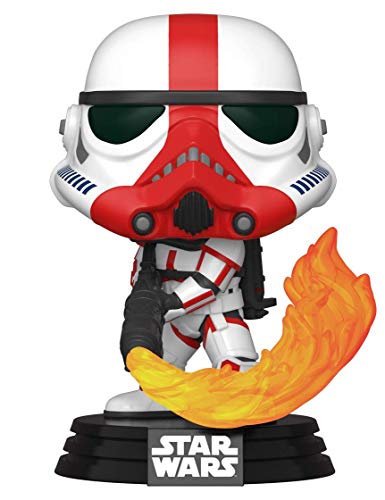 Funko Star Wars: The Mandalorian - Incinerator Stormtrooper Vinyl Bobblehead - 3.75'' - Funko 45542 Star Wars: Mandalorian-Incinerator Stormtrooper Collectible Toy, Multicolour