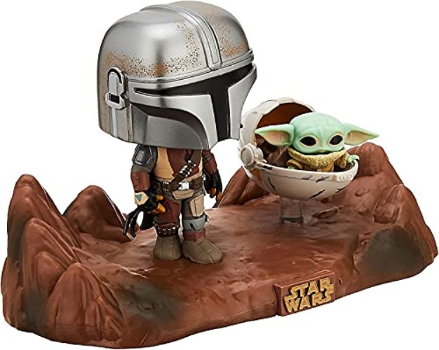 Funko Pop! Star Wars Moment: The Mandalorian - The Mandalorian with The Child - Solid