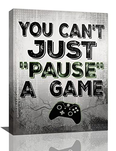 Video Game Wall Art Boys Gamer Room Decor Gaming Canvas Prints Black and Grey Pictures Painting Framed Artwork Decorations for Teen Kids Girls Room Men Bedroom Bathroom Playroom 12"x16" - 12"x16" - Gamer Gaming