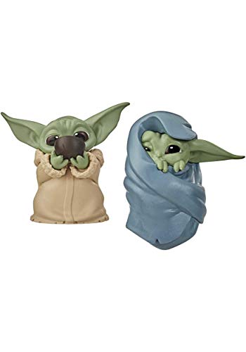 STAR WARS The Bounty Collection The Child Collectible Toys 2.2-Inch The Mandalorian “Baby Yoda” Sipping Soup, Blanket-Wrapped Figure 2-Pack - Sipping Soup & Blanket-wrapped