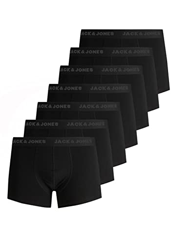 JACK & JONES Trunks 7-Pack Trunks - XL - 7 X Nero (Stampa Del Logo: Pirate Black)