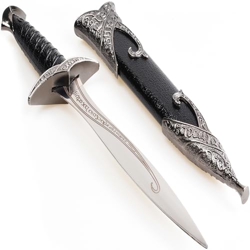 11'' Steel Medieval Roman Fantasy Dagger Toy Sword Black Knife Replica - Scabbard - Decorative Sword