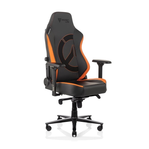 Secretlab Titan 2020 Overwatch Gaming Chair - Reclining - Ergonomic - Comfortable Computer Chair with 4D Armrests - Headrest & Lumbar Support - Black/Orange - Hybrid Leather