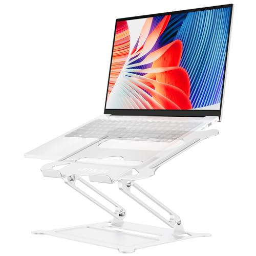 Urmust Laptop Notebook Stand Holder Adjustable Ultrabook Stand Riser Portable Compatible with MacBook Air Pro HP Dell XPS Lenovo All laptops 10-15.6"(Silver) - B-Silver