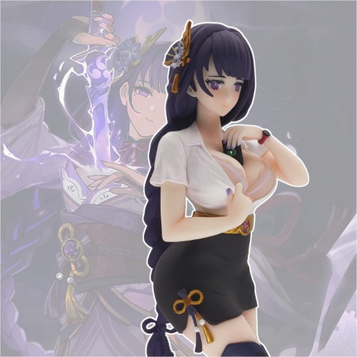 KOOLIYA Genshin Impact Figure - Raiden Shogun in Casual Dress, 8.5 Inch PVC Figurine, Best Gift Collection Toy for Game Fans (Raiden)