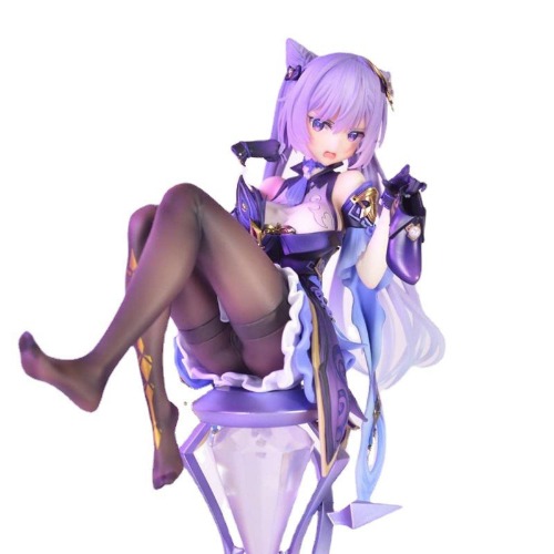 NIBSKUN Genshin Impact Keqing Seven Stars of Liyue Ver.1/7 Offical Figure Anime Figure Cute Statue Doll Toy Action Figure Merch PVC Collection Model 9inch