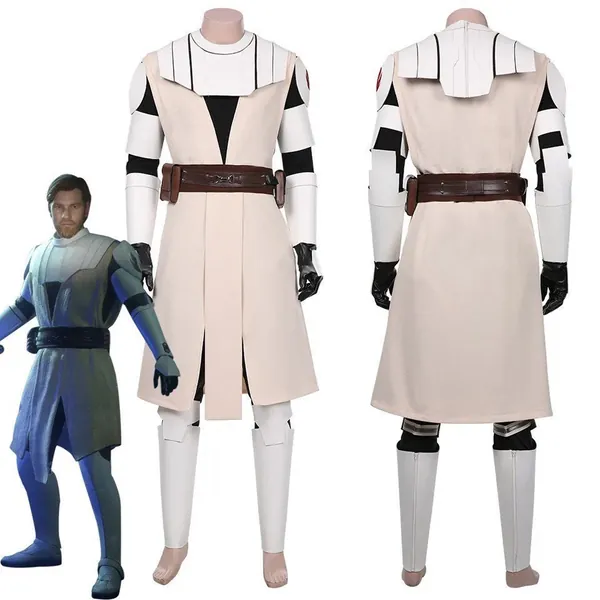 Star Cosplay Wars: The Clone Wars -Obi- Wan Kenobi Cosplay Costume Coat Uniform Outfits Halloween Carnival Suit