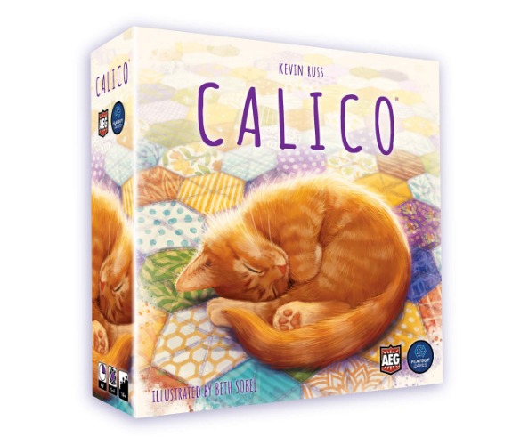 Calico Board Game, Award Winning Strategy Game, Sew Your Quilt to Score Points, Family Fun, Easy to Learn, Solo Play, Ages 8+, 1-4 Players, 30-45 Min, Flatout Games, Alderac Entertainment Group (AEG)