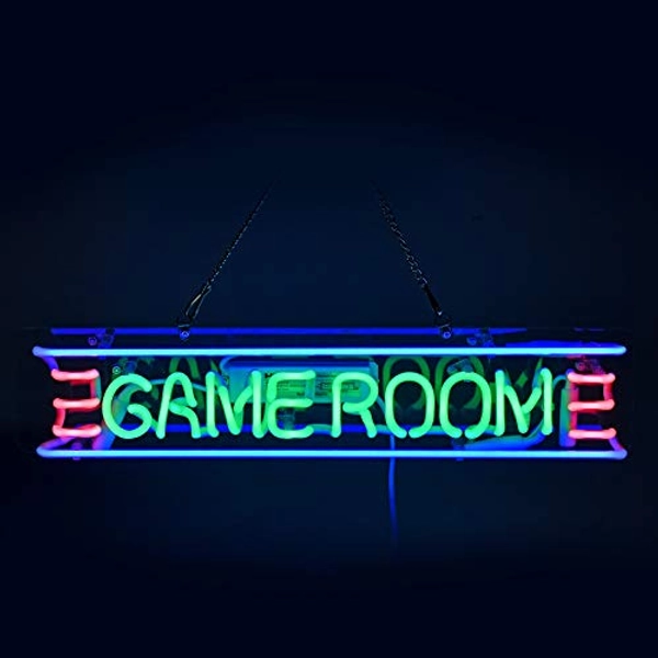 Neon Signs Game Room Beer Bar Home Art Handmade Glass Neon Lights Sign for Bedroom Office Hotel Pub Cafe Recreation Room Wall Artwork Decor Man Cave Night Light