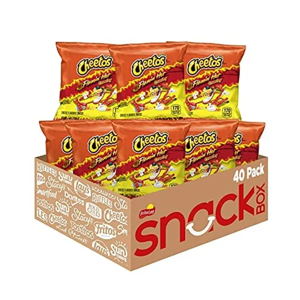 
                            Cheetos Crunchy Flamin' Hot Cheese Flavored Snacks, 1 Ounce (Pack of 40)
                        