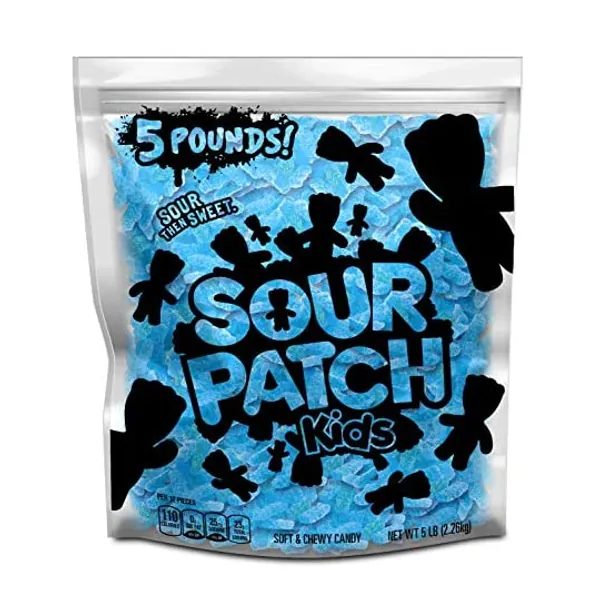 
                            SOUR PATCH KIDS Blue Raspberry Soft & Chewy Candy, 5 lb Bag
                        