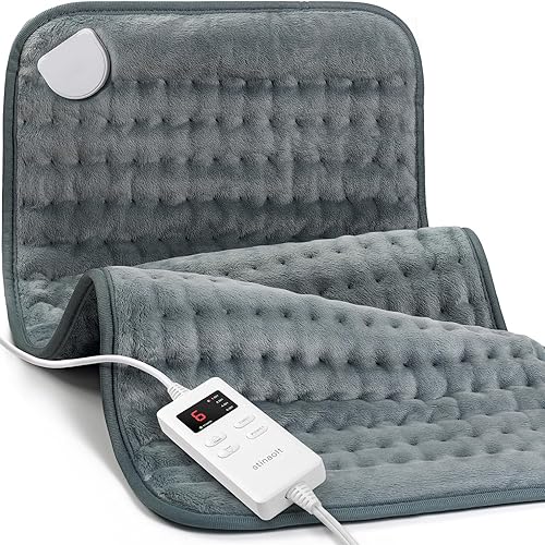 Heating Pad for Back & Period Cramps, Portable Heating Pad for Neck and Shoulders and Back with Auto Shut Off Large, Machine Washable, Christmas Gifts for Women, Men - 12x24 Inch