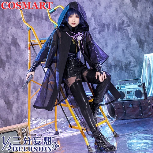 COSMART Genshin Impact Scaramouche Fashion Sniper Killer Game Suit Uniform Cosplay Costume Halloween Party Outfit Women New 2023