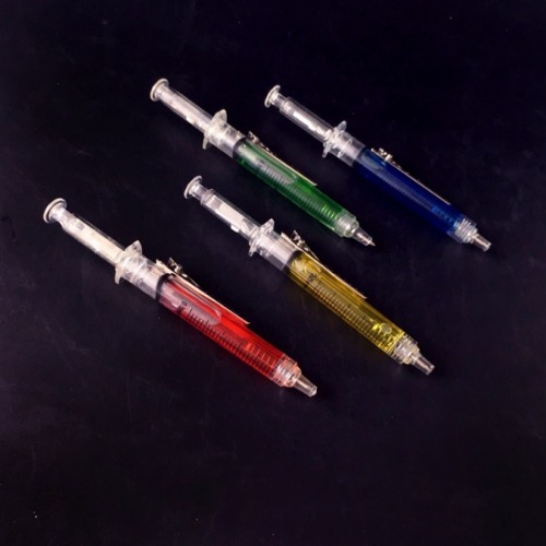 [$3.39]Blue /Yellow/Green/Red Syringe Shaped Hairclip