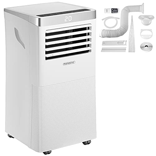 MONZANA® 4in1 Portable Air Conditioner | MZKA1000 | WiFi | Alexa | Remote Control | Sleep Mode | Dehumidifier, Cooler, Purifier, Fan | Timer | 9000 BTU | Efficient