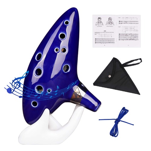 ZETONG Legend of Zelda Ocarina 12 Hole Alto C with Textbook and Protective Bag, Perfect for Beginners and Professional Performance