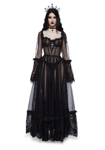 Dance With Death Maxi Dress - Black | Small