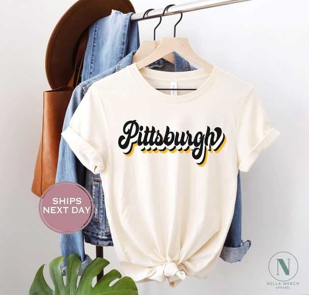 Pittsburgh Hockey Shirt, Vintage Pittsburgh Hockey, Throwback Pittsburgh Hockey T-Shirt, Retro Pittsburgh Shirt, Pittsburgh Shirt
