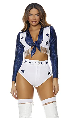 Forplay womens Seeing Stars Sexy Cheerleader Costume - White - Medium/Large