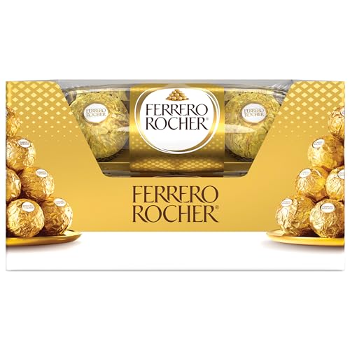 Ferrero Rocher Fine Hazelnut Milk Chocolate, Individually Wrapped Chocolate Candy Gifts, 3 Count (Pack of 12)
