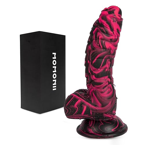 Realistic Thick Dildo Sex Toy for Adults, MOMONII 7 Inch Safe Silicone Lifelike G Spot Anal Dildos with Strong Suction Cup for Hands-Free, Flexible Monster Stimulator Adult Toys for Women Men Couples - Small