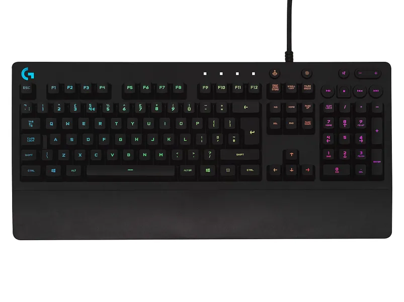 Logitech G213 Prodigy Gaming Keyboard, LIGHTSYNC RGB Backlit Keys, Spill-Resistant, Customizable Keys, Dedicated Multi-Media Keys, QWERTY UK Layout - Black