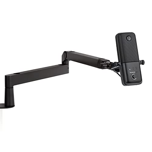 Elgato Wave:3 Microphone with Mic Arm Low Profile, Fully Adjustable with Cable Management Channel, perfect for Podcast, Streaming, Gaming, Home Office, Free Mixer Software, Plug & Play for Mac, PC - Low Profile - USB Mic Set (Black)