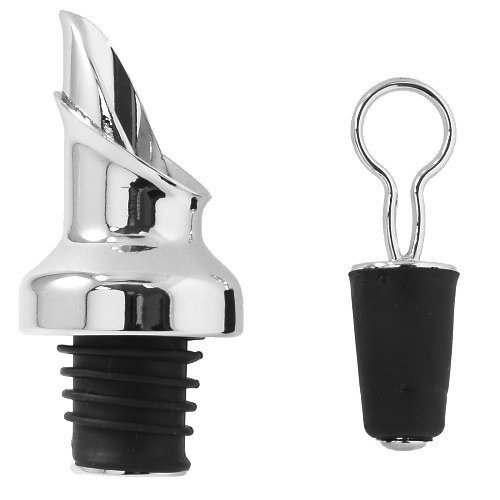 Prodyne Chrome Metal Pourer Stopper, One Size, Multi - Pourer/Stopper