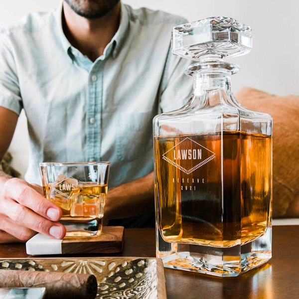 Personalized Whiskey Decanter & Glass Set