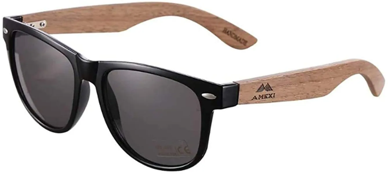 Polarized Sunglasses Wood Sunglasses for Men and Women | Polarized Lenses and Real Wooden Frame | 100% UVA/UVB Ray Protection - 