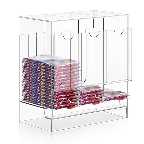 Colingmill Acrylic Booster Pack Dispenser, Card Dispenser Storage and Organizer, for Trading Card, Booster Packs, Sports & More(3 Slots) - 3 Slots
