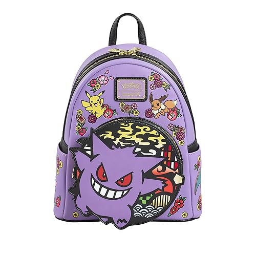 Loungefly Pokemon - Wagara - Embroidered Mini Backpack - Premium Vegan Leather - Gift Idea - Official Merchandise - for Boys, Girls Men and Women - Anime Fans