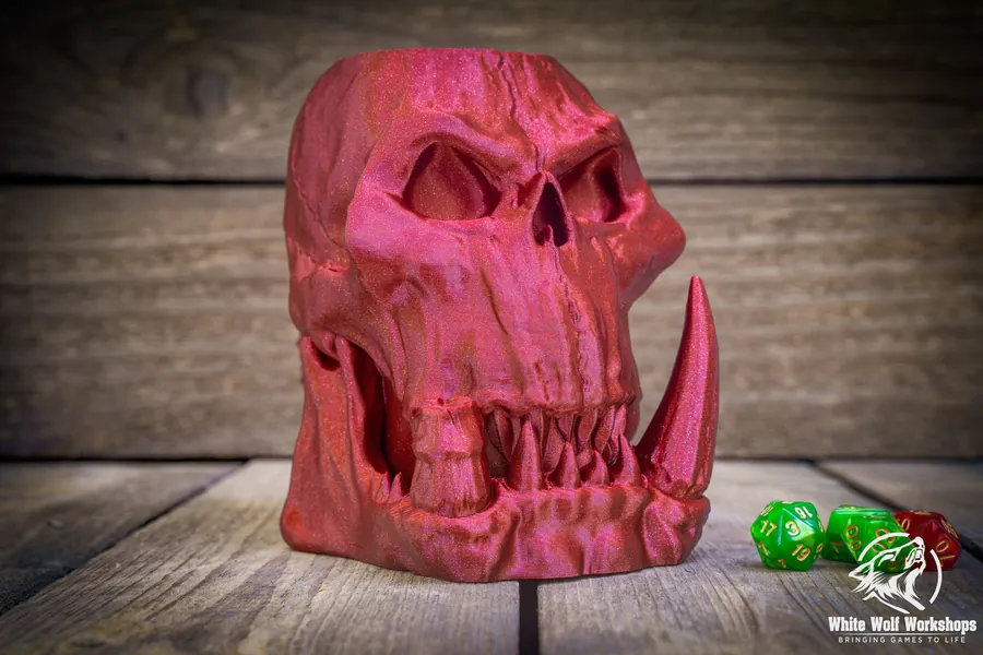Orc Skull Mythic Mug Stein | Tabletop Fantasy Role Play RPG Gaming Cosplay Props - Dungeons and Dragon DnD D&D Wargaming | Drink Holder