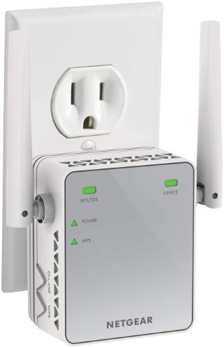 NETGEAR Wi-Fi Range Extender EX2700 - Coverage Up to 800 Sq Ft and 10 devices with N300 Wireless Signal Booster & Repeater (Up to 300Mbps Speed), and Compact Wall Plug Design - WiFi Extender N300