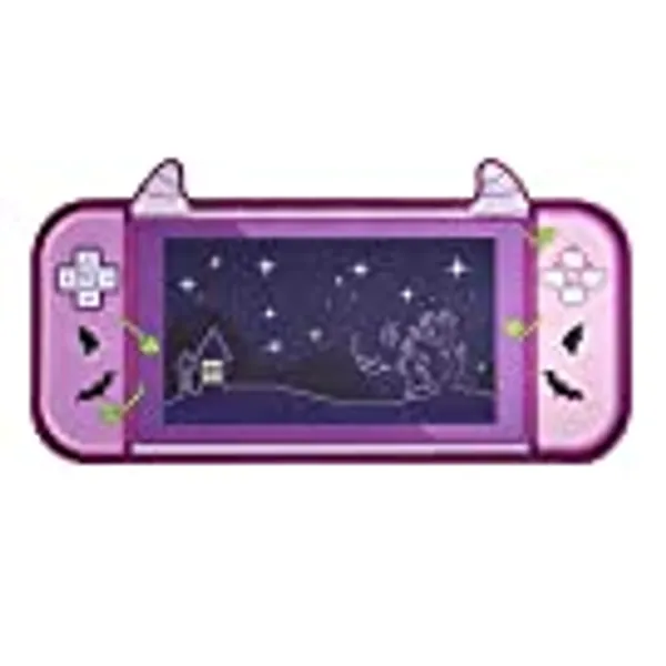 YOCORE Cute Mouse Pad-Large Non-Slip Rubber Base Desk Pad-Easy Clean Laptop Desk Mat for Gaming, Writing, or Home Office Work -- Starry Night & Little Witch