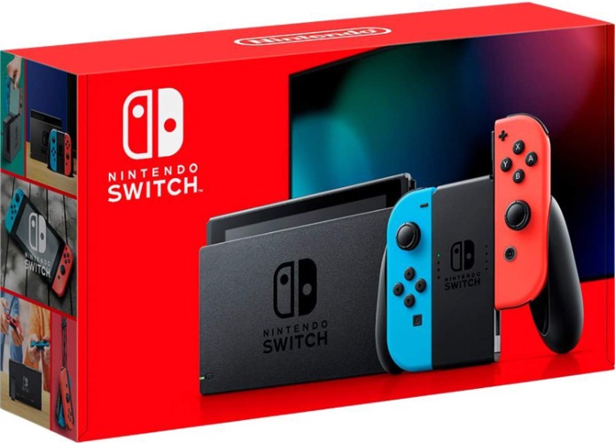Nintendo Switch with Neon Blue and Neon Red Joy‑Con - 